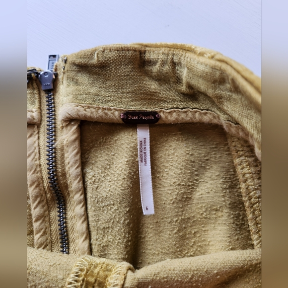 Free People Green Velvet Mini Skirt - Picture 3 of 3